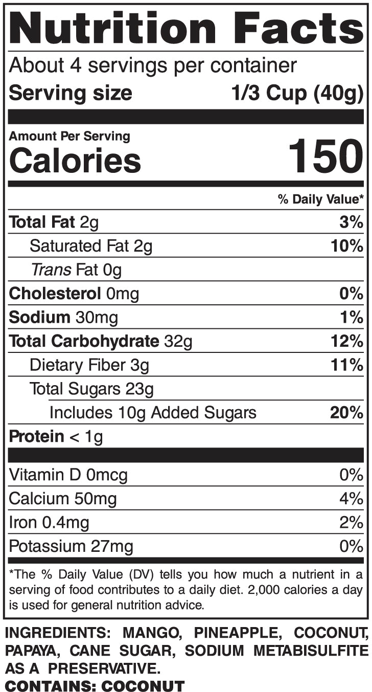 Dried Tropical Medley 6oz
