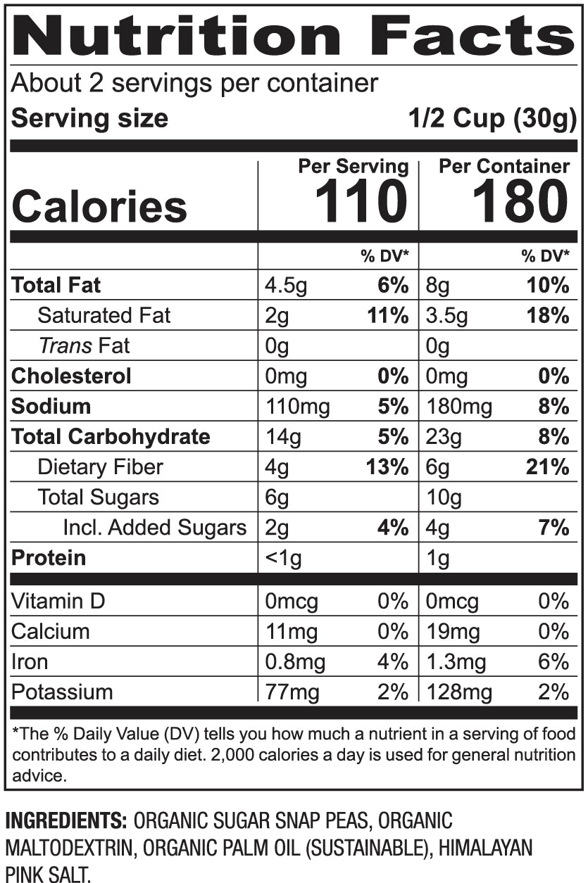 Organic Crispy Sugar Snap Peas 50g