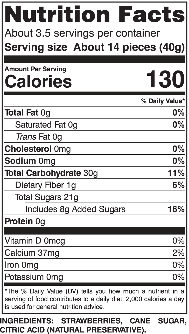 Dried Strawberries 5oz