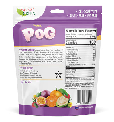 Dried POG (passion fruit, orange & guava) 5oz